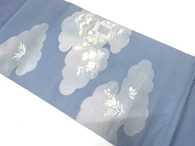 JAPANESE KIMONO / HEDGE / GRASS / FLOWER PATTERN CLOUD COVER EMBROIDER